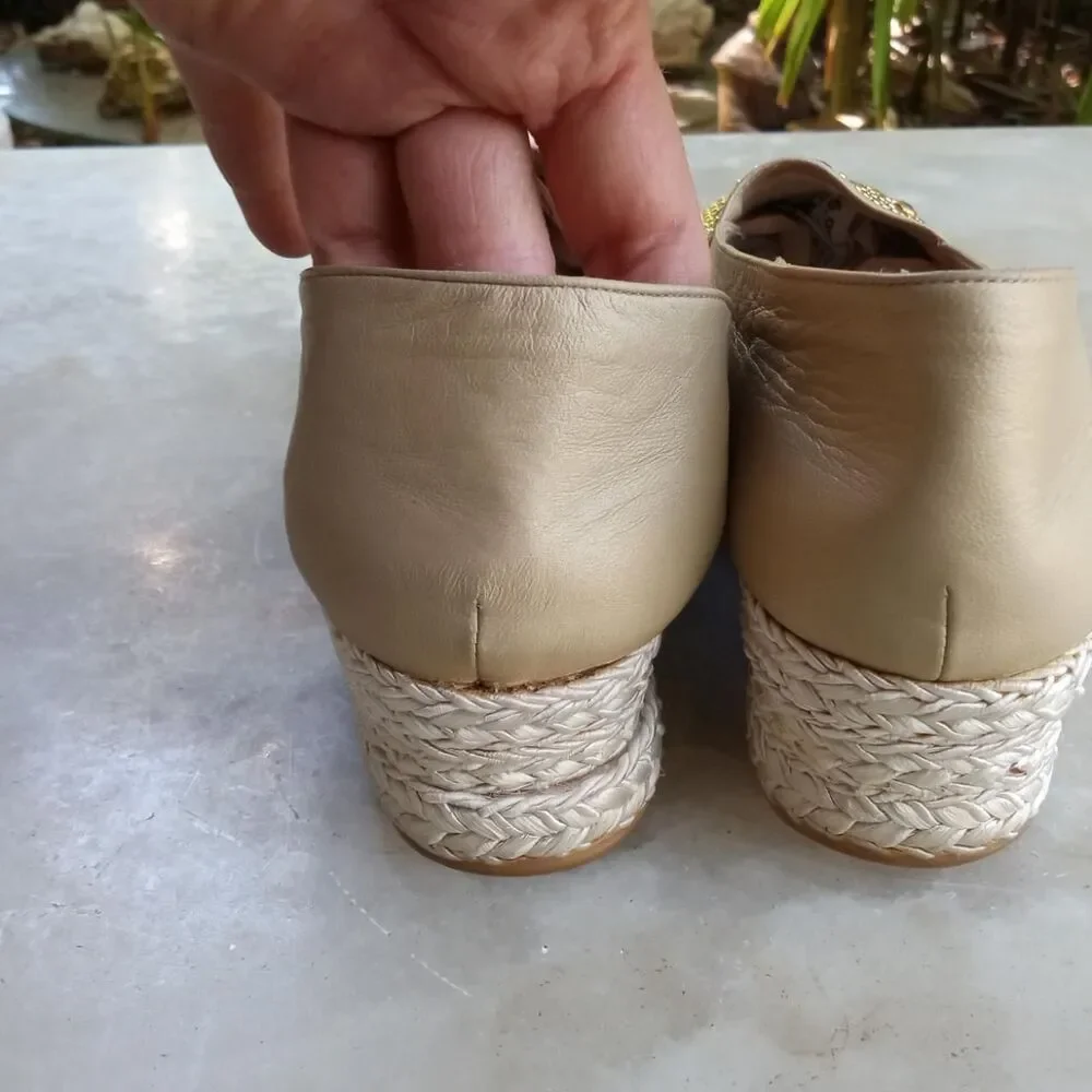 Stuart-weitzman Women's Gold and Tan Espadrilles